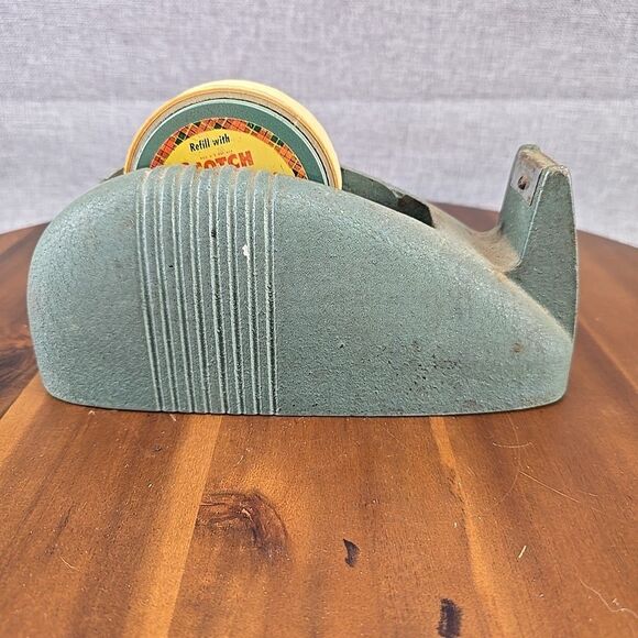 Vintage Scotch 3M C-23 Tape Dispenser Heavy Duty Green 10"x3" USA Office - Picture 1 of 10
